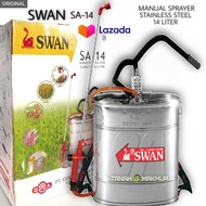 Swan Alat Semprot Pertanian SA-14 Tangki Semprot Sprayer Pompa HandSprayer Manual 14 Liter Stainless