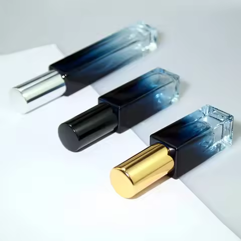 10/20/30pcs 5/10ml Gradual Blue Square Spray Bottle Perfume Sub Portable Cosmetics Sample Bottles Gl