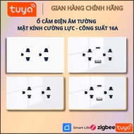 16A Tempered Glass Full Wall Socket, 16A Wall Socket