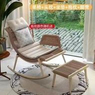 搖椅躺椅藤編家用陽臺藤椅戶外庭院露臺午休懶人椅大人休閒搖搖椅