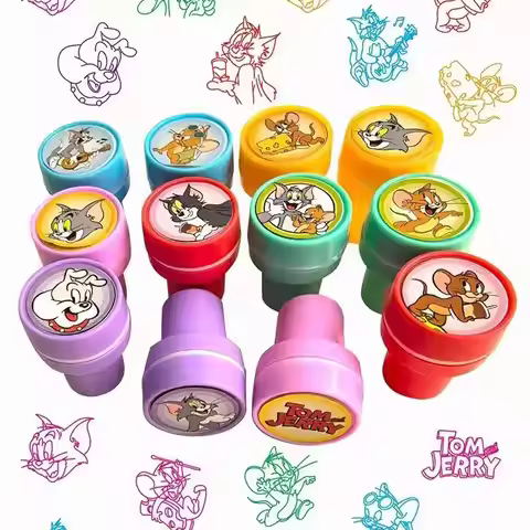 Carton Stamps Party Favors Seal Stamps for Kids Tom and Jerry Birthday Party Gifts Classroom School 