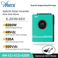 Anern 6.2KW Hybrid Inverter Pure Sine Wave MPPT Solar Inverter Hybrid Inverter 48V off grid Inverter