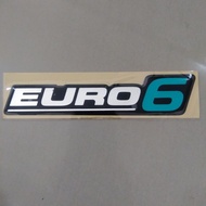 Euro 6 Embossed Emblem Sticker