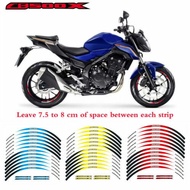 17 inch Motorcycle Mags Stickers Stripes Wheel rim tire Tape Decals Reflective For Honda CB500X