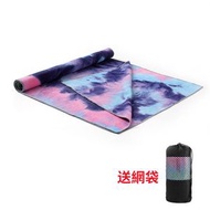 屯京 - 紮染紫藤 [送網袋] 紮染瑜珈墊布 防滑膠粒設計吸汗 瑜伽毛毯 瑜伽鋪巾 [平行進口]