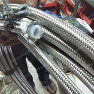 Teflon Hose Ptfe Braided Flexible Stainless 1/ 2" 100Cm + Nj