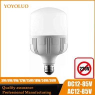 AC DC 12V 24V 36V 12-85V LED Bulb E27 B22 3W 6W 9W 12W 15W 18W Efficient Bulb Cold Warm White SMD 28