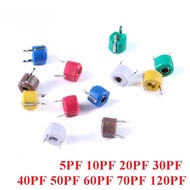 5-50Pcs Adjustable Capacitor 3PF 5PF 10PF 20PF 30PF 40PF 50PF 60PF 70PF 120PF 6mm Trimmer Variable C
