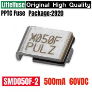 10PCS Littelfuse X050F SMD050F-2  RF0315-000 PTC Resettable Fuse 0.5A 500mA 60VDC 1.7W SMD 2920 Auto