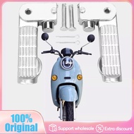 Ebike Bicycle 1Pair Aluminum Alloy Ebike Pedal Set Foot Rest Foldable Footrest Pedal Replacement