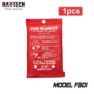 DAYTECH Home Fire Blanket for Kitchen Fiberglass Safety Fire Fighting Prevention for Factory/Firepla