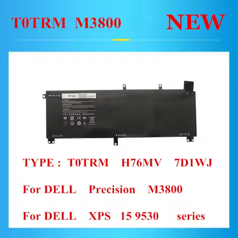 T0TRM 61Wh Laptop Battery for DELL Precision M3800 XPS 15 9530 XPS 15 9535 for Battery T0TRM H76MV 7