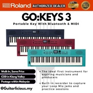Roland GO:KEYS 3 Portable Keyboard with Bluetooth and MIDI ( RolandGO KEYS3 / GO-61K / GO-3 / GOKEYS