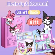 DIY Kuromi Cinnamoroll Quiet Book Puzzle handmade Girls paper Doll House hand ledger Kids Gift