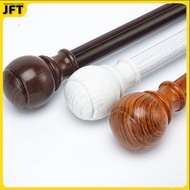 Curtain rod thickened wood grain Roman rod single rod double rod aluminum alloy curtain track perforated curtain