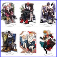 SQ3 Chainsaw Man Figure Model Toys Plate Holder Anime Standee Reze Makima Power Home Decor Collectio