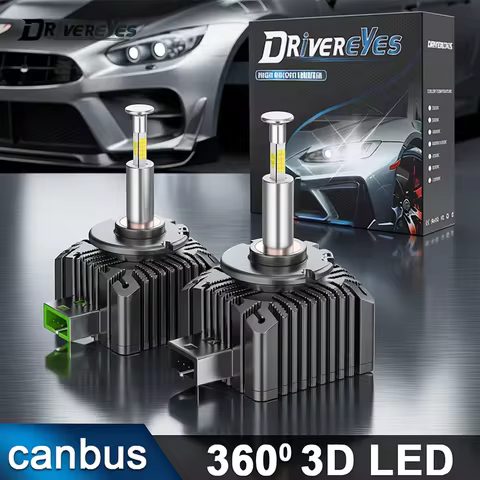 360 3D D1S D3S LED Car Headlights Bulbs Canbus D2S D4S D8S Led HID Kit D1R D2R D3R Auto Lamps Turbo 