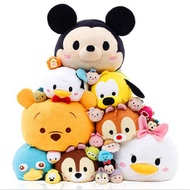 Classic Disney Tsum Tsum Plush Toy Keychain Stitch Micky Dumbo Thumper Minnie Goofy Plush Bag Pendant Kids Gifts