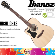 Ibanez Guitar Ibanez V40LCE-OPN V Series Acoustic Electric Left-Handed Guitar Open Pore Natural 724ROCKS