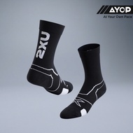 (Unisex) 2XU Vectr Cushion Crew Socks - Black/White