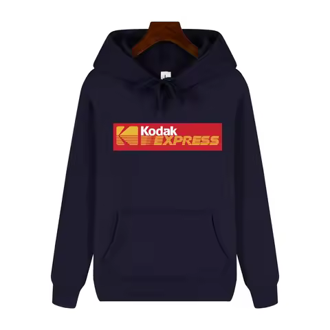 Kodak Brand Trend Y2K New Vintage Print Men's Hoodie Autumn and Winter Sports Fashion Casual Comfort