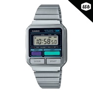 [Watchspree] Casio Digital Vintage Stainless Steel Band Watch A120WE-1A