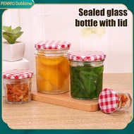 PENNYJ Food Preparation Glass Jar Food Storage Bottle 5pcs Glass Pickle Bottle Set with Lid for Jam 