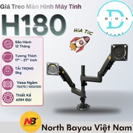 [H180 NEW] [North Bayou] 360 ROTATION TWO SCREEN MOUNT [17"-27" Inch] Monitor ARM