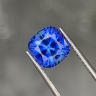 3.8 Ctw Lab Grown Royal Blue Sapphire (Czochralski) Cushion Cut 8.7 (mm)