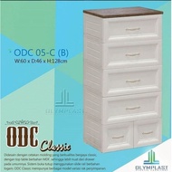 Lemari Plastik Laci Cabinet Susun 5 Clic ODC 05 C B Olymplast