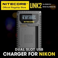 Promotion NITECORE UNK2 Smart Camera Battery Charger Dual-Slot USB for Nikon EN-EL15 EN-EL15a EN-EL1
