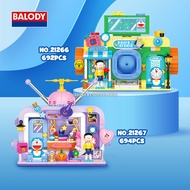 Balody Block 21266-7 Doraemon Magic Camera Television With Light Gift Decoration Building Brick Toy