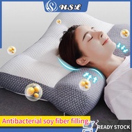 HSL Ｎeck guard soy pillow neck protection pillow cushion pillow Hotel pillow pillow for neck pain [SG READY STOCK]