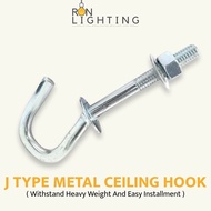Ceiling Hanger J Type Metal Ceiling Fan Hook Ideal Holding Chandeliers Light Fittings Ceiling Fan Pe