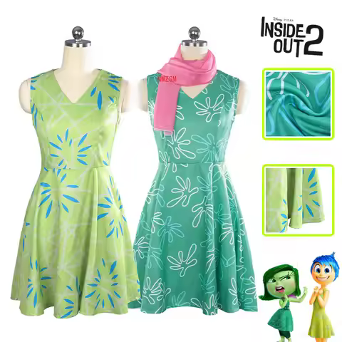 Inside Out Disgust Joy Cosplay Costume Women Dress Uniform Suit Halloween Carnival Party Role Play F