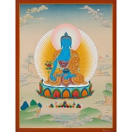 藥師佛噶瑪嘎孜藝術 — 手工西藏唐卡繪畫