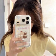 Bunny and star bunny bear is suitable for 17 Pro Gx phone case, Gu transparent space case 16/15/14