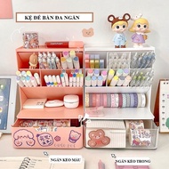 Slanted pen tube for desk BG85, holds makeup remover cotton brushes, stationery supplies