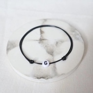 PUTIH [White Letter] Initial Letter Bracelet/Name Bracelet/Couple Bracelet/Friendship Bracelet/Anniv