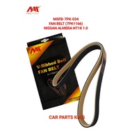 ( MEAUSU JAPAN ) NISSAN ALMERA N18T 1.0 FAN BELT ( 7PK1166 )
