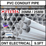 (9.5 FEET) PVC Conduit Pipe - Paip Pvc Putih | Pvc Pipe Paip Wiring | Paip Electrical Sirim | 20mm 3