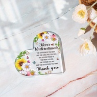 CIFbuy | Acrylic Heart Plaque Gratitude Gift for Women Colleague Teacher Employee Outdoor Decor No M