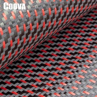 F234 COOVA 3K สีแดง Kevlar &amp; ผ้าคาร์บอนไฟเบอร์2 + 1ผสมธรรมดาใช้สำหรับตกแต่ง DIY