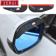 ZR For 2pcs BMW M Carbon Fiber Car Rear View Mirror Rain Eyebrow Rainproof Cover For G20 F30 E60 E46 E90 F10 G30 E36 E30 X1 F48 X3 G01 X5 G05 1 3 5 Series Accessories
