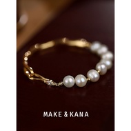 Italy [Designer] MAKE & KANA Pearl Bracelet Female High-End Niche Design Bracelet Bracelet