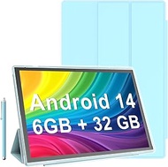 Tablet 10 Inch Android 14 Tablets With Case 6GB RAM+32GB ROM+1024GB Expand, 6000mah Battery Tableta,