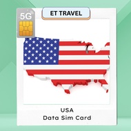 【USA】America Roaming Data Travel Sim Card【5GB-50GB】ET Travel - Travel Sim