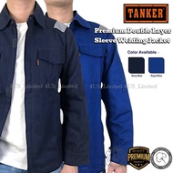 TANKER 100% Cotton Double Layer Sleeve Safety Jacket | Premium Reflective Jacket | Work Jacket | Siz