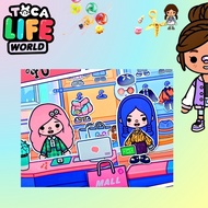 Toca Life World Quiet Book học liệu bóc dán ngôi nhà bằng giấy của Tocaboca đồ chơi thông minh cho b
