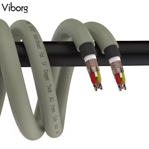 1m/3.28ft Viborg VP1707 19AWG Flat Copper power cable flat Wire Multi-Strand Flat LV square Copper T